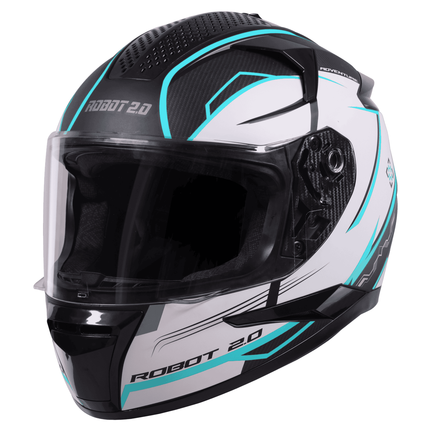 STEELBIRD SBH-35 DOT ROBOT 2.0 ADVENTURE MATT BLACK/JAZZ BLUE C/V